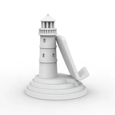 Giá Đỡ Điện Thoại Hải Đăng (Lighthouse Phone Stand) - Model 3D In 3D