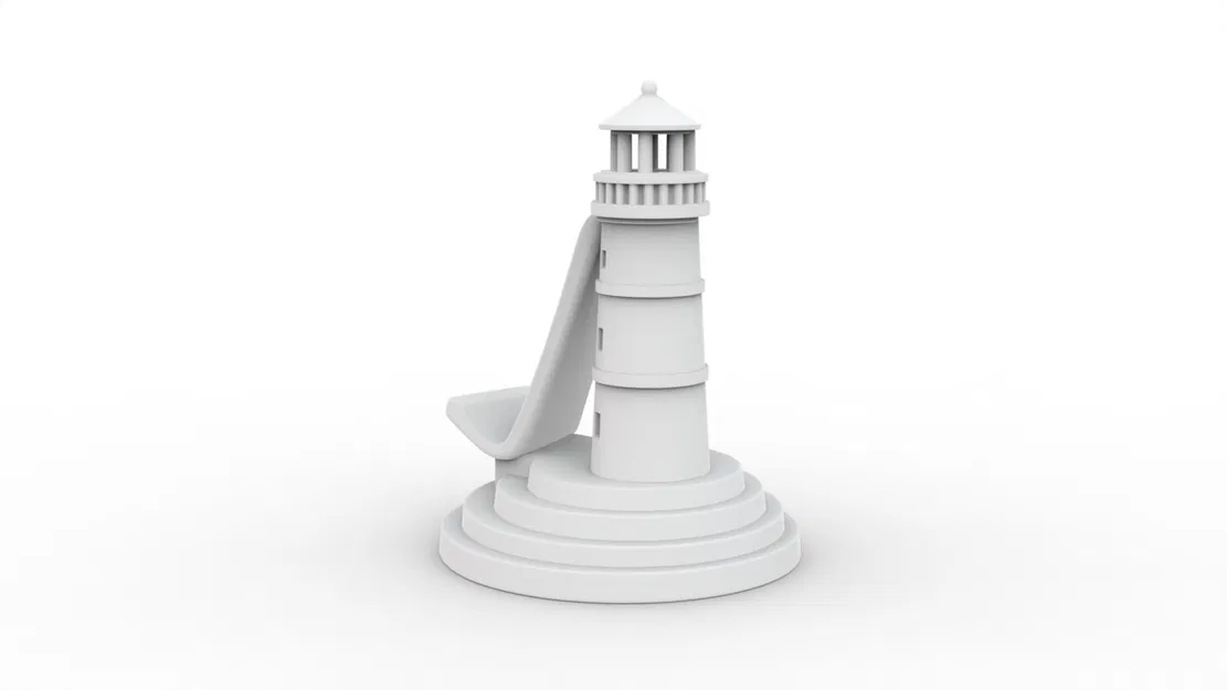 Giá Đỡ Điện Thoại Hải Đăng (Lighthouse Phone Stand) - Model 3D In 3D - Image 4