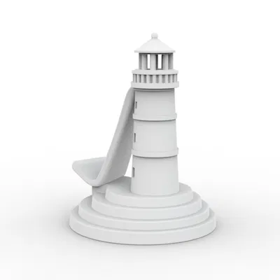 Giá Đỡ Điện Thoại Hải Đăng (Lighthouse Phone Stand) - Model 3D In 3D