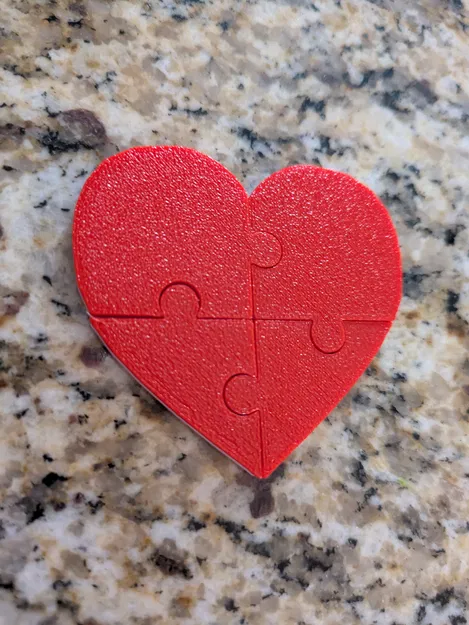 Heart puzzle (Trò ghép hình trái tim 4 mảnh) - Image 1