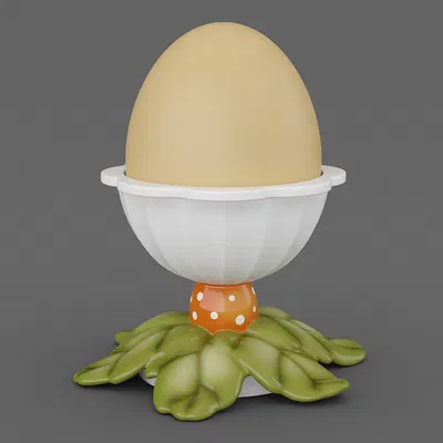 Leaves Egg Cup 01 – Ly đựng trứng 3D đế lá