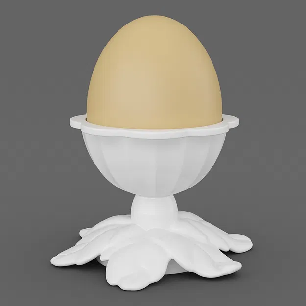 Leaves Egg Cup 01 – Ly đựng trứng 3D đế lá - Image 4