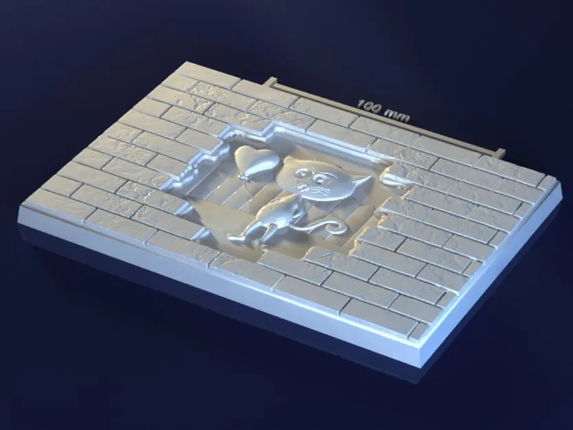 Love Cat_1be4I – Mẫu 3D khuôn mèo nhút nhát đang yêu - Image 1