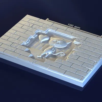 Love Cat_1be4I – Mẫu 3D khuôn mèo nhút nhát đang yêu