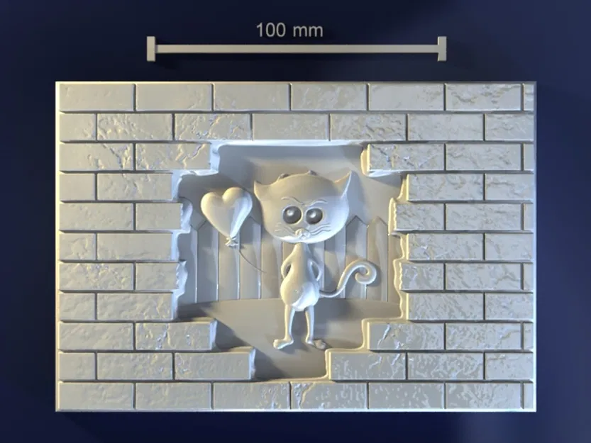 Love Cat_1be4I – Mẫu 3D khuôn mèo nhút nhát đang yêu - Image 2