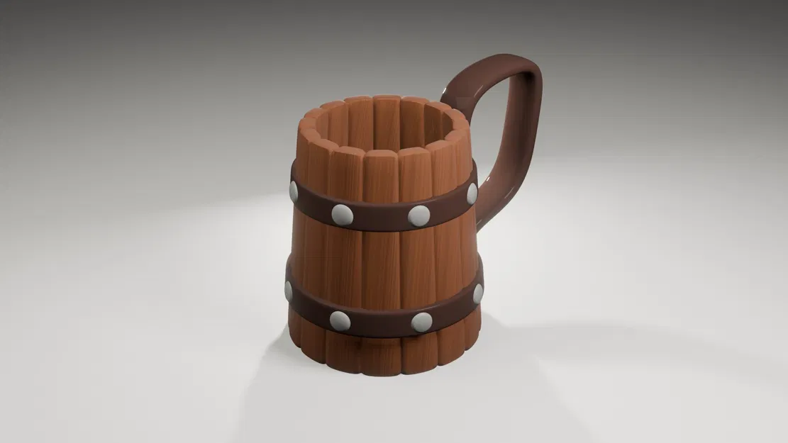 Pirate Mug_v41zt - Ly cốc cướp biển thời Trung Cổ (3D Model) - Image 1