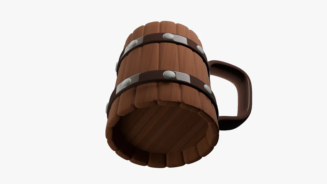 Pirate Mug_v41zt - Ly cốc cướp biển thời Trung Cổ (3D Model) - Image 3