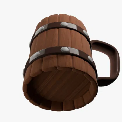 Pirate Mug_v41zt - Ly cốc cướp biển thời Trung Cổ (3D Model)