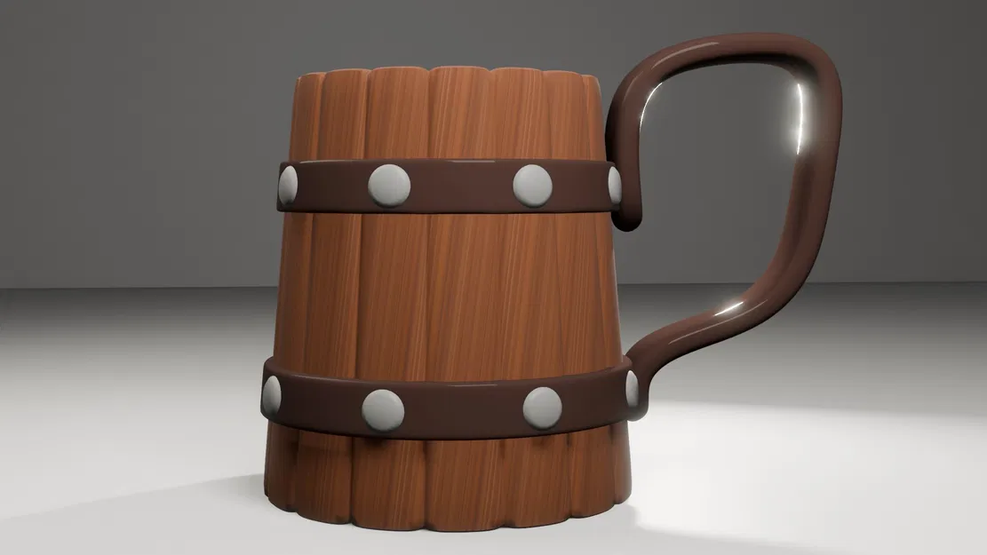 Pirate Mug_v41zt - Ly cốc cướp biển thời Trung Cổ (3D Model) - Image 4