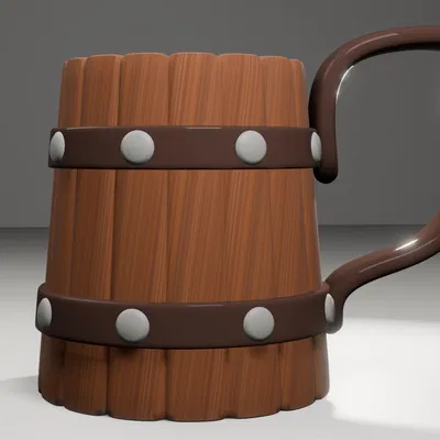 Pirate Mug_v41zt - Ly cốc cướp biển thời Trung Cổ (3D Model)