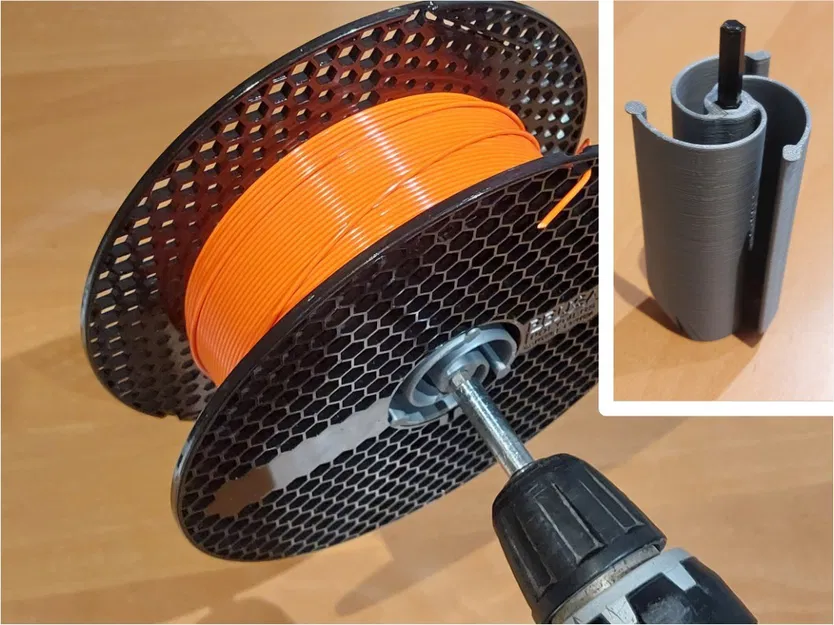 Bộ quấn spool gắn máy khoan - Không ốc - Mọi bề rộng - Nhẹ - In nhanh - Hex Bit in được - Image 1