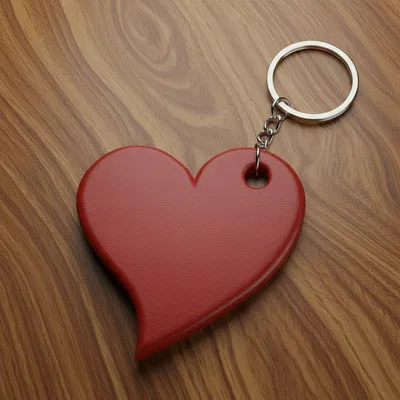 Móc khóa hình trái tim Valentine (in 3D)