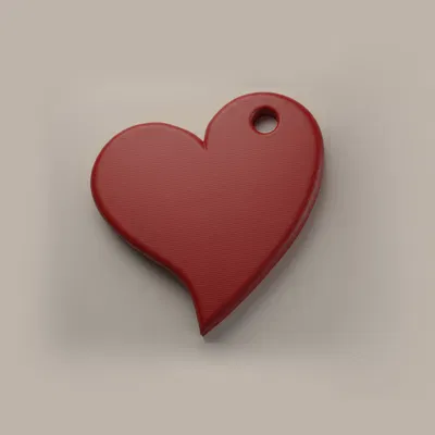 Móc khóa hình trái tim Valentine (in 3D)