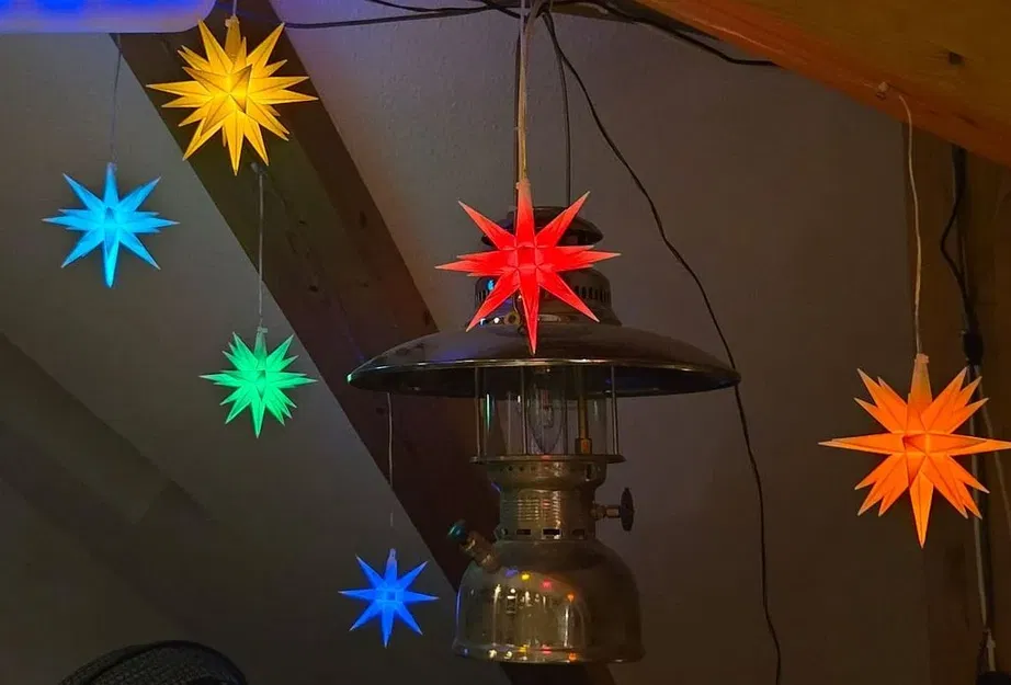 Bản mod chiếu sáng cho Moravian Star mini (Herrnhuther 13cm) – ren M10 - Image 1