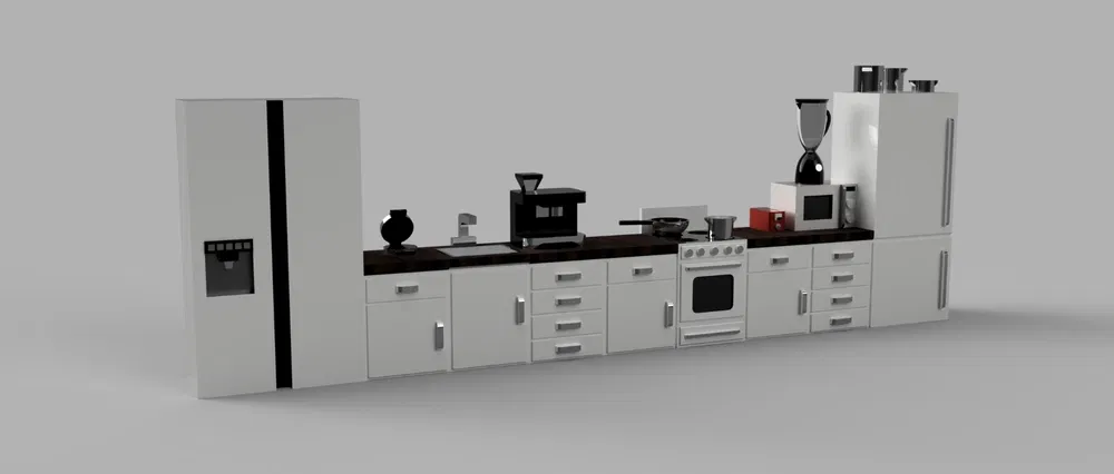 Bộ Nhà Bếp Cho Nhà Búp Bê (Kitchen Set Dollhouse Play Set) - Image 1