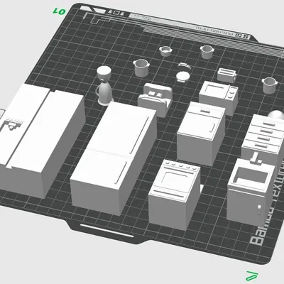 Bộ Nhà Bếp Cho Nhà Búp Bê (Kitchen Set Dollhouse Play Set)