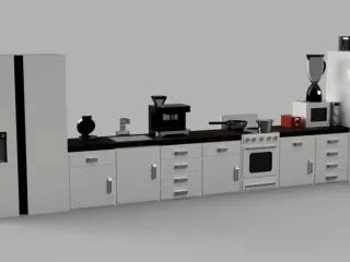 Bộ Bếp Cho Nhà Búp Bê (Kitchen Set Dollhouse Play Set – tách model riêng) - Image 1