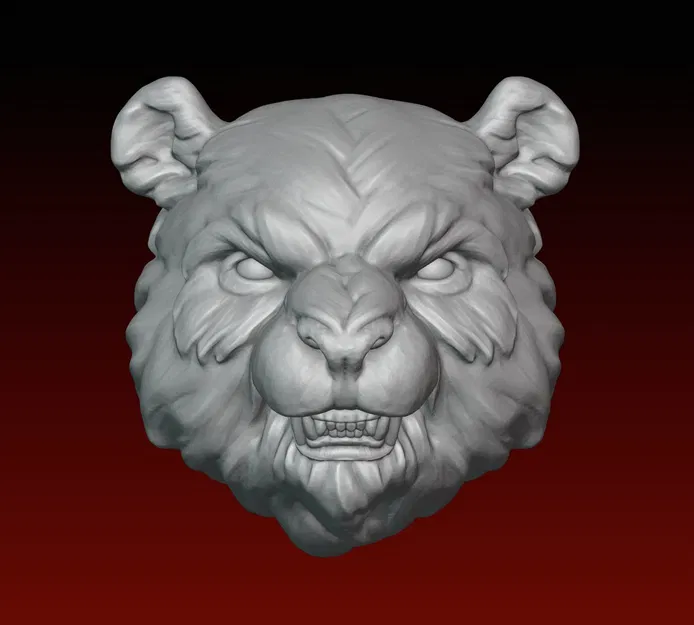 Đầu gấu trúc Panda sẵn sàng in 3D - Image 1