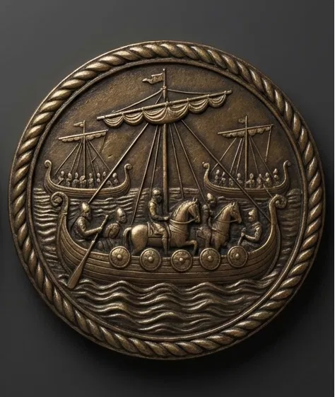 Lót Ly Khắc Cảnh Thảm Bayeux: Anglo-Saxon & Norman (Coaster) - Image 3