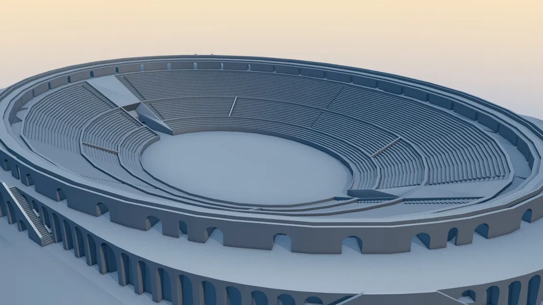 Giảng đường La Mã Pompeii (Amphitheater of Pompeii) – Mô hình 3D - Image 4