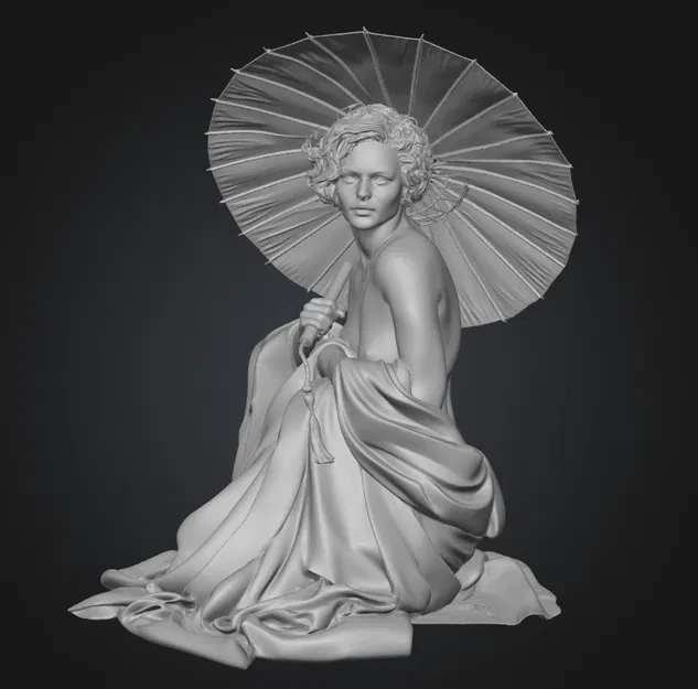 Geisha thanh lịch trong sắc màu dịu nhẹ - Image 1