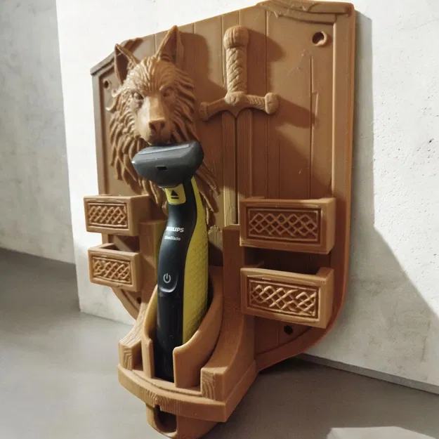 Wolf Shrine – Philips OneBlade 360: Giá treo tường dùng chân sạc zin - Image 3