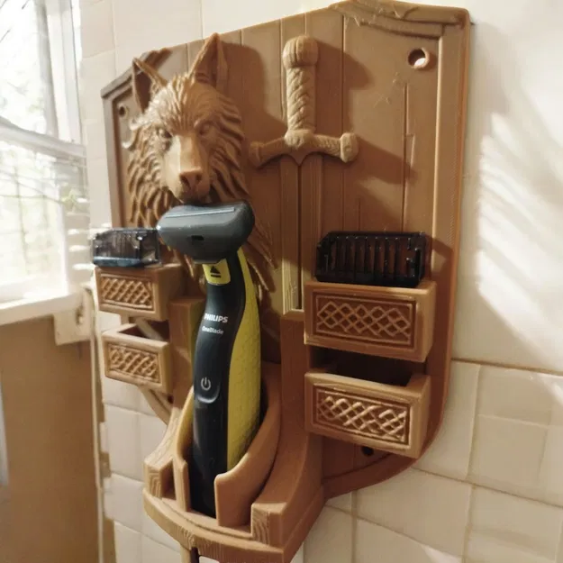 Wolf Shrine – Philips OneBlade 360: Giá treo tường dùng chân sạc zin - Image 5