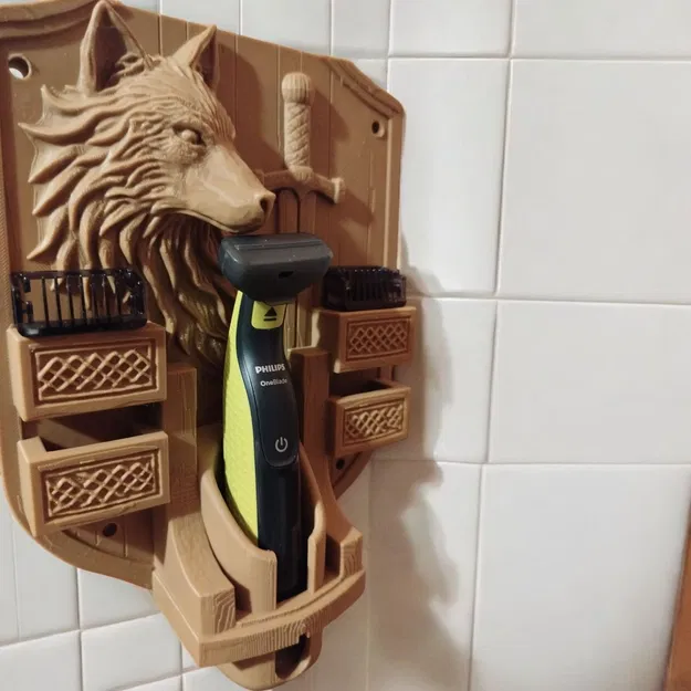 Wolf Shrine – Philips OneBlade 360: Giá treo tường dùng chân sạc zin - Image 6