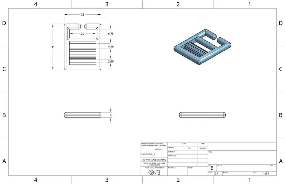 Khóa trượt Tri-glide Slide cho dây đeo túi (Buckle) - Image 4