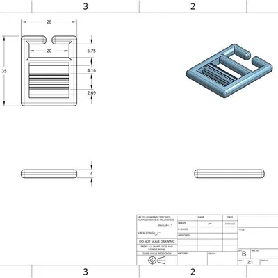 Khóa trượt Tri-glide Slide cho dây đeo túi (Buckle)