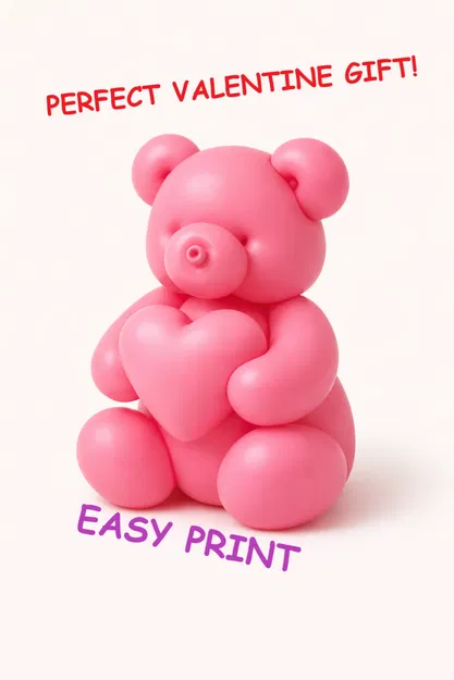 Gấu bóng bay cầm trái tim (Balloon Bear with Heart) - Image 13