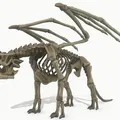 Bộ xương rồng (Dragon Skeleton) chi tiết cao, texture 4K - Thumbnail 2