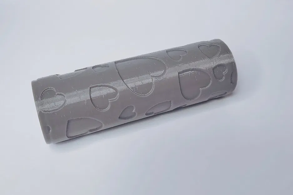 Con lăn tạo vân đất sét nặn họa tiết trái tim - Image 3