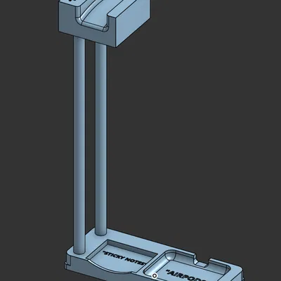 Giá treo tai nghe + AirPods + khay giấy ghi chú