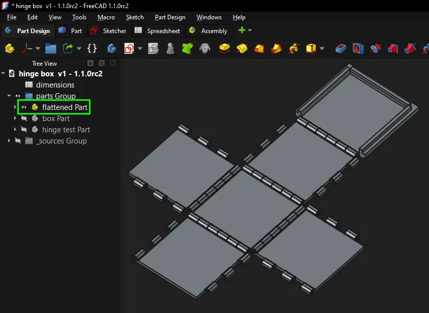 Hộp Bản Lề Filament - V1 - Parametric - FreeCAD 1.1.0rc2 - Image 2
