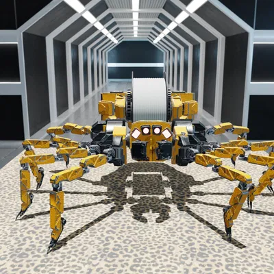 Robot Nhện Sci‑Fi Animated Rigged, 3D Print Ready (FBX/OBJ/STL)