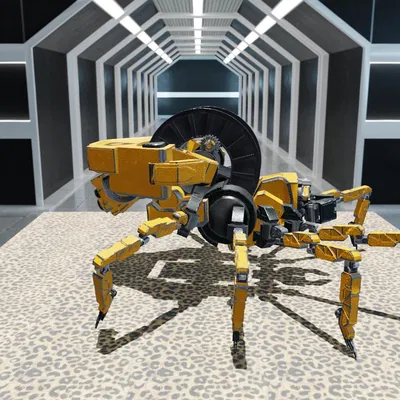 Robot Nhện Sci‑Fi Animated Rigged, 3D Print Ready (FBX/OBJ/STL)