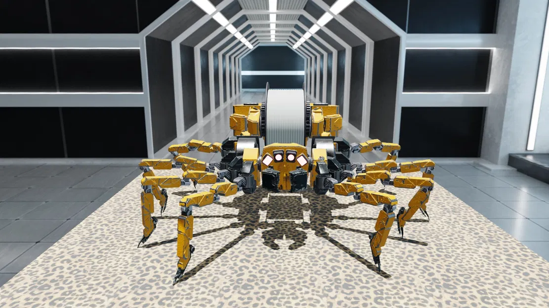 Robot Nhện Sci‑Fi Animated Rigged, 3D Print Ready (FBX/OBJ/STL) - Image 4