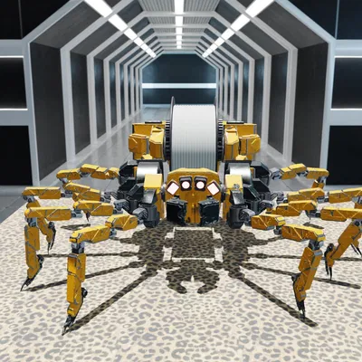 Robot Nhện Sci‑Fi Animated Rigged, 3D Print Ready (FBX/OBJ/STL)
