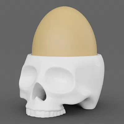 Ly đựng trứng Skull Egg Cup (sọ người) – model in 3D
