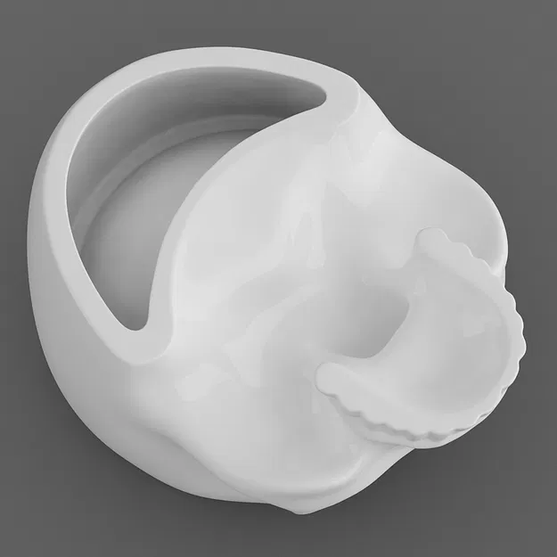 Ly đựng trứng Skull Egg Cup (sọ người) – model in 3D - Image 3