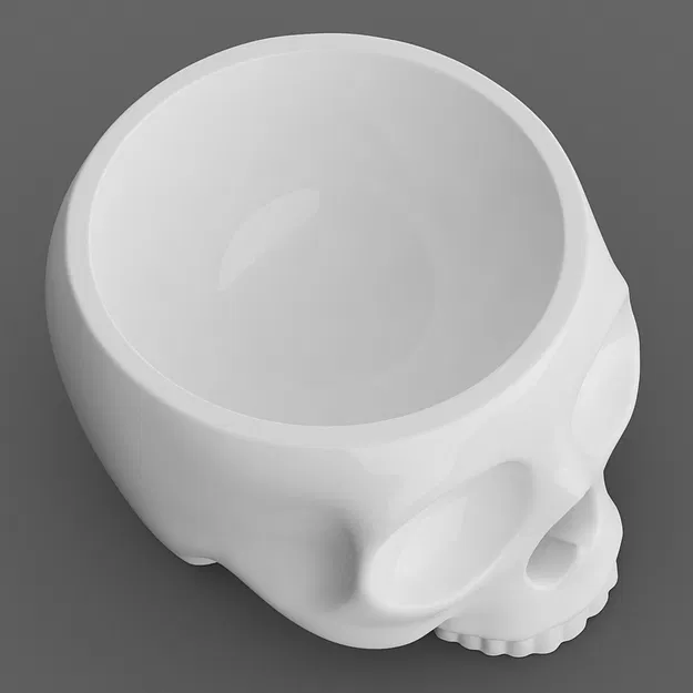 Ly đựng trứng Skull Egg Cup (sọ người) – model in 3D - Image 4