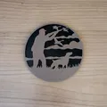 Bộ lót ly chủ đề săn bắn động vật hoang dã (Hunting wildlife coaster set) - Thumbnail 6