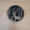 Bộ lót ly chủ đề săn bắn động vật hoang dã (Hunting wildlife coaster set) - Thumbnail 7