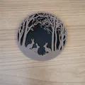Bộ lót ly chủ đề săn bắn động vật hoang dã (Hunting wildlife coaster set) - Thumbnail 8