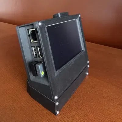 Mini PC Pi 5: UPS X1203 tích hợp & màn hình cảm ứng 3.5 inch