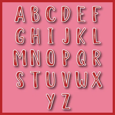 Bộ Chữ Cái Valentine Trái Tim & Ký Tự (A–Z) - Không Cần AMS