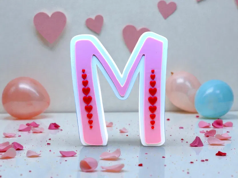 Bộ Chữ Cái Valentine Trái Tim & Ký Tự (A–Z) - Không Cần AMS - Image 5