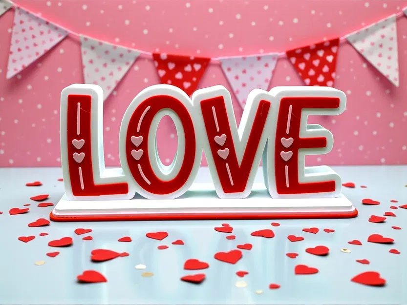 Bảng chữ LOVE hình trái tim để bàn – Không cần AMS - Image 2