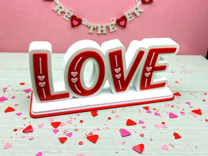 Bảng chữ LOVE hình trái tim để bàn – Không cần AMS - Image 5